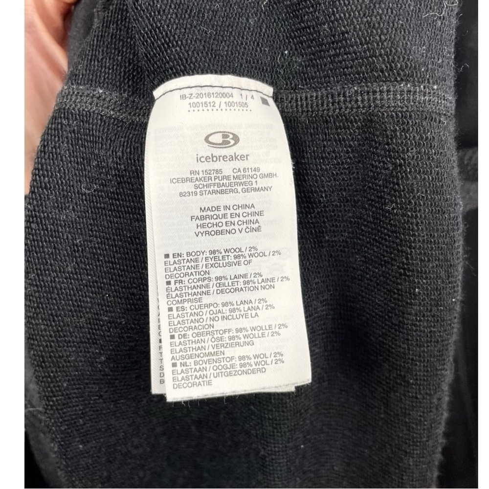Icebreaker Merino Quantum Zip Jacket in Black Size S - Picture 8 of 8